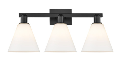 Arcadia Three Light Bath Vanity in Matte Black (405|716-3W-BK-GBC-81)