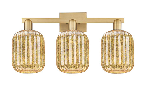 Arcadia Three Light Bath Vanity in Brushed Brass (405|716-3W-BB-G460-7ME)