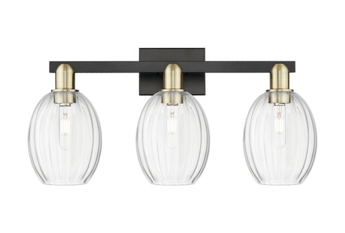 Arcadia Three Light Bath Vanity in Black Antique Brass (405|716-3W-BAB-G459-6CL)