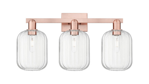 Arcadia Three Light Bath Vanity in Antique Copper (405|716-3W-AC-G460-7CL)