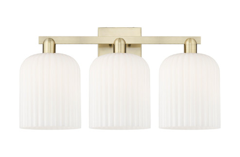 Arcadia Three Light Bath Vanity in Antique Brass (405|716-3W-AB-G559-8GWH)