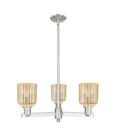 Arcadia Three Light Pendant in Satin Nickel (405|716-3CR-SN-G559-5ME)