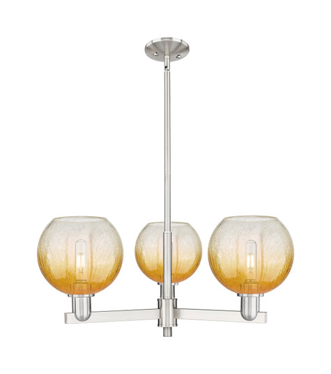 Arcadia Three Light Pendant in Satin Nickel (405|716-3CR-SN-G483-8AM)