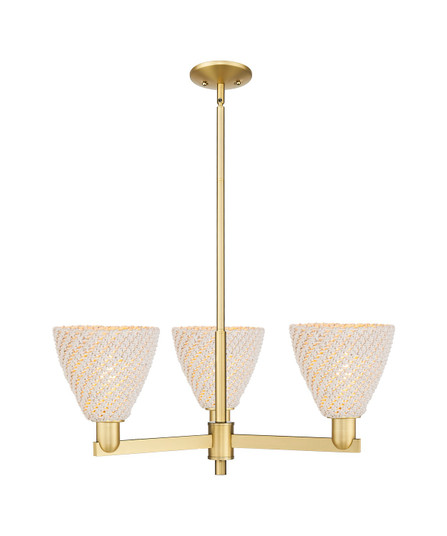 Arcadia Three Light Pendant in Satin Gold (405|716-3CR-SG-NBD-75-NAT)