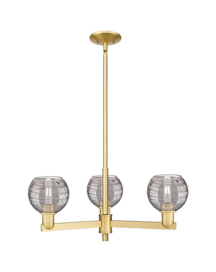 Arcadia Three Light Pendant in Satin Gold (405|716-3CR-SG-G1213-6SM)