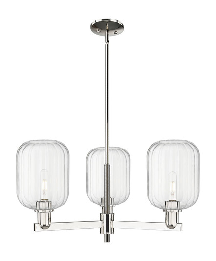 Arcadia Three Light Pendant in Polished Nickel (405|716-3CR-PN-G460-7CL)