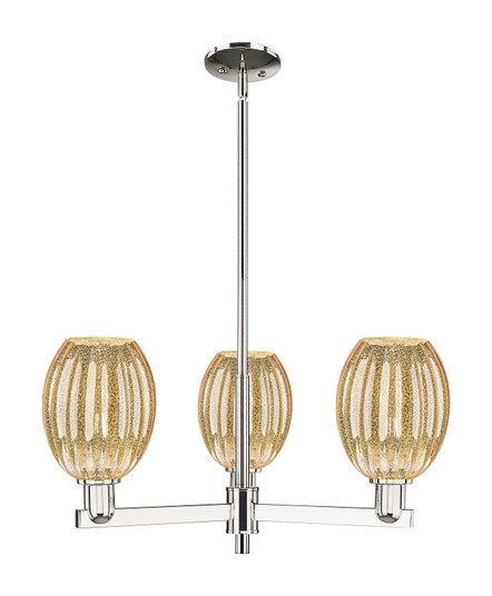 Arcadia Three Light Pendant in Polished Nickel (405|716-3CR-PN-G459-6ME)