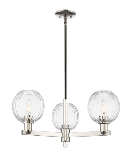 Arcadia Three Light Pendant in Polished Nickel (405|716-3CR-PN-G458-7CL)