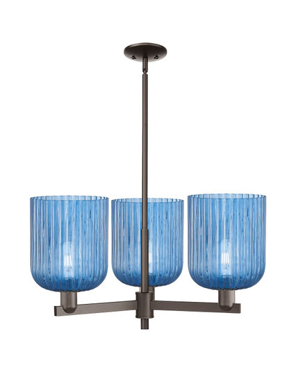 Arcadia Three Light Pendant in Oil Rubbed Bronze (405|716-3CR-OB-G559-8BL)
