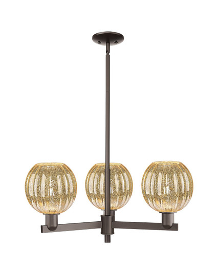Arcadia Three Light Pendant in Oil Rubbed Bronze (405|716-3CR-OB-G458-7ME)