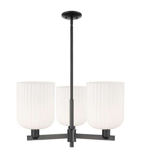 Arcadia Three Light Pendant in Matte Black (405|716-3CR-BK-G559-8GWH)