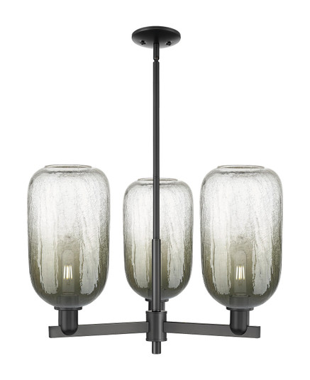 Arcadia Three Light Pendant in Matte Black (405|716-3CR-BK-G482-7SL)