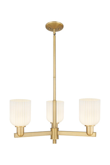 Arcadia Three Light Pendant in Brushed Brass (405|716-3CR-BB-G559-5GWH)