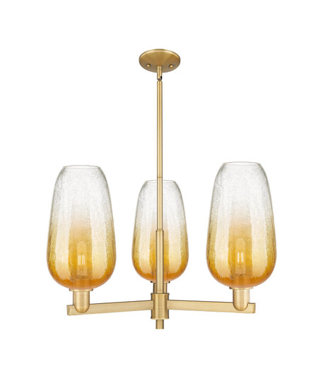 Arcadia Three Light Pendant in Brushed Brass (405|716-3CR-BB-G484-7AM)