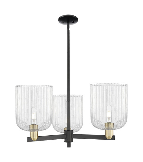 Arcadia Three Light Pendant in Black Antique Brass (405|716-3CR-BAB-G559-8CL)