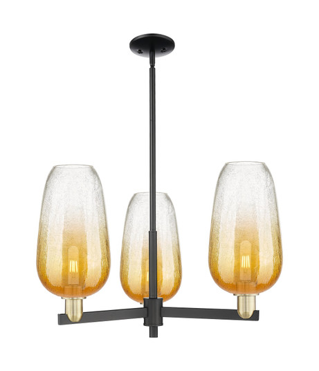 Arcadia Three Light Pendant in Black Antique Brass (405|716-3CR-BAB-G484-7AM)