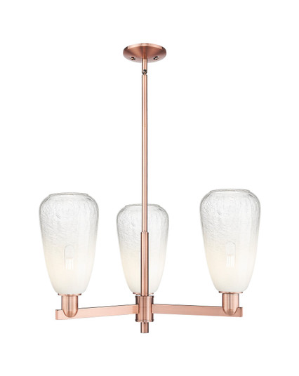 Arcadia Three Light Pendant in Antique Copper (405|716-3CR-AC-G480-6OP)
