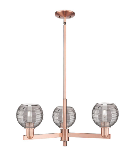 Arcadia Three Light Pendant in Antique Copper (405|716-3CR-AC-G1213-6SM)