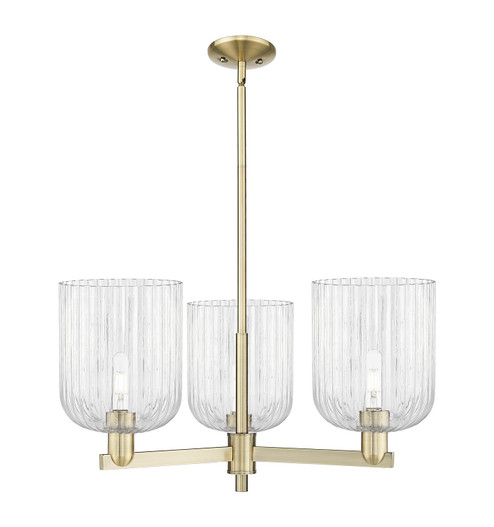 Arcadia Three Light Pendant in Antique Brass (405|716-3CR-AB-G559-8CL)