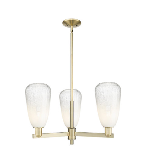 Arcadia Three Light Pendant in Antique Brass (405|716-3CR-AB-G480-6OP)