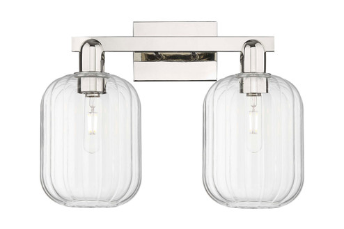Arcadia Two Light Bath Vanity in Polished Nickel (405|716-2W-PN-G460-7CL)