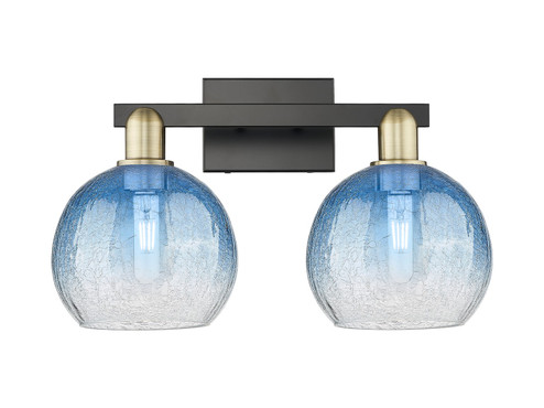 Arcadia Two Light Bath Vanity in Black Antique Brass (405|716-2W-BAB-G483-8SB)