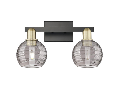 Arcadia Two Light Bath Vanity in Black Antique Brass (405|716-2W-BAB-G1213-6SM)