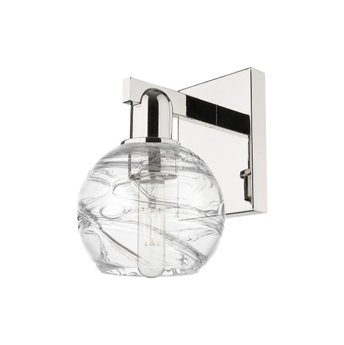 Arcadia One Light Wall Sconce in Polished Nickel (405|716-1W-PN-G1213-6CL)