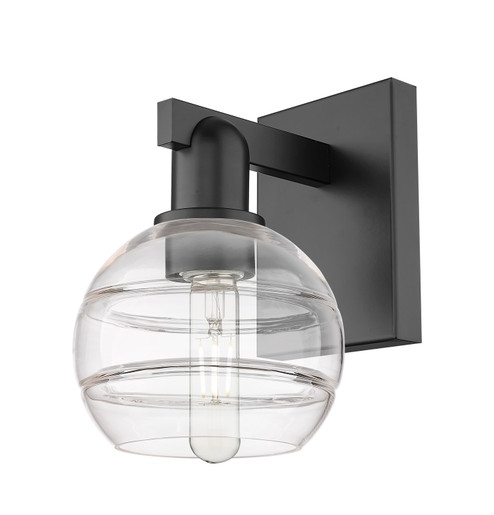 Arcadia One Light Wall Sconce in Matte Black (405|716-1W-BK-G556-6CL)