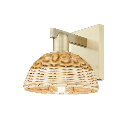 Arcadia One Light Wall Sconce in Antique Brass (405|716-1W-AB-NBD2-75-NAT)