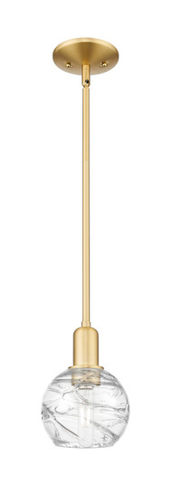 Arcadia One Light Mini Pendant in Satin Gold (405|716-1S-SG-G1213-6CL)