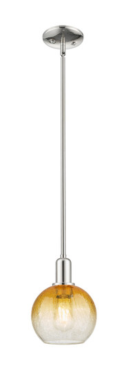 Arcadia One Light Mini Pendant in Polished Nickel (405|716-1S-PN-G483-8AM)
