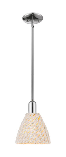 Arcadia One Light Mini Pendant in Polished Chrome (405|716-1S-PC-NBD-75-NAT)
