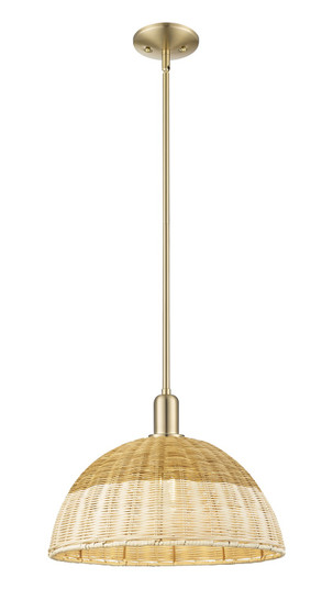 Arcadia One Light Mini Pendant in Champagne Bronze (405|716-1S-CB-NBD2-16-NAT)