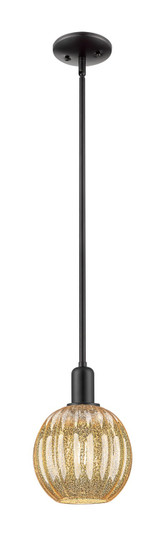 Arcadia One Light Pendant in Matte Black (405|716-1S-BK-G458-7ME)