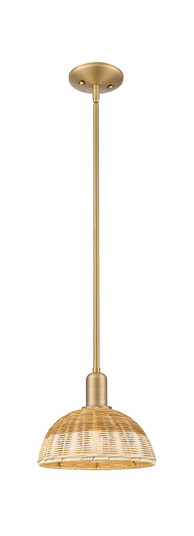 Arcadia One Light Mini Pendant in Brushed Brass (405|716-1S-BB-NBD2-9-NAT)