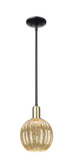 Arcadia One Light Mini Pendant in Black Antique Brass (405|716-1S-BAB-G458-7ME)