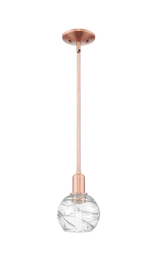 Arcadia One Light Mini Pendant in Antique Copper (405|716-1S-AC-G1213-6CL)