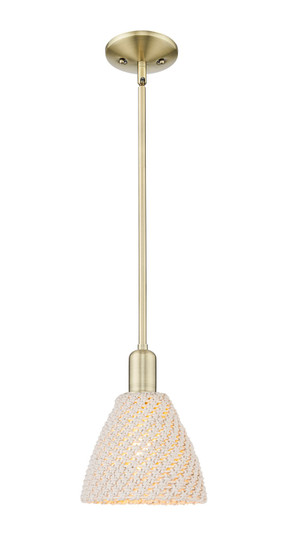 Arcadia One Light Mini Pendant in Antique Brass (405|716-1S-AB-NBD-75-NAT)