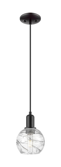 Arcadia One Light Mini Pendant in Matte Black (405|716-1P-BK-G1213-6CL)