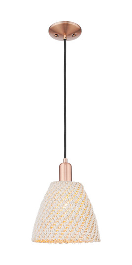 Arcadia One Light Mini Pendant in Antique Copper (405|716-1P-AC-NBD-9-NAT)