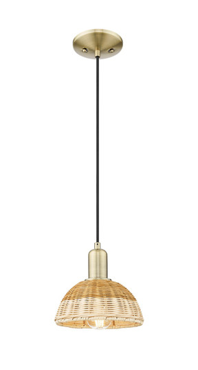Arcadia One Light Mini Pendant in Antique Brass (405|716-1P-AB-NBD2-75-NAT)