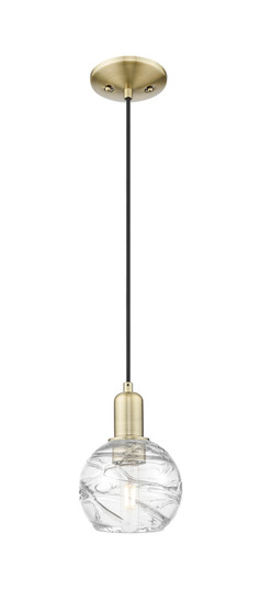 Arcadia One Light Mini Pendant in Antique Brass (405|716-1P-AB-G1213-6CL)
