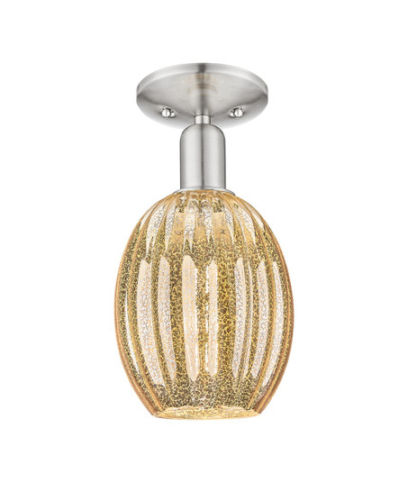 Arcadia One Light Semi-Flush Mount in Brushed Satin Nickel (405|716-1C-SN-G459-6ME)