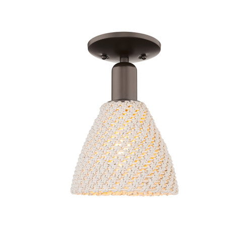Arcadia One Light Semi-Flush Mount in Oil Rubbed Bronze (405|716-1C-OB-NBD-75-NAT)