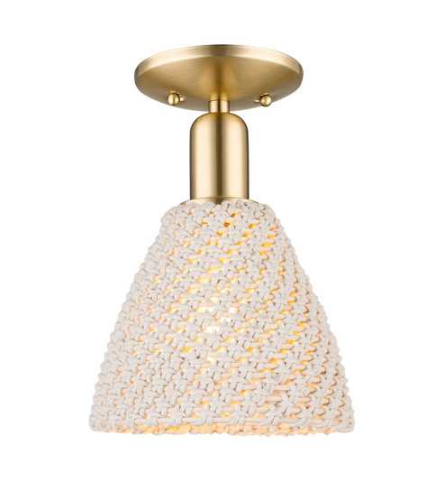 Arcadia One Light Semi-Flush Mount in Champagne Bronze (405|716-1C-CB-NBD-75-NAT)