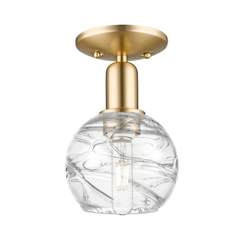 Arcadia One Light Semi-Flush Mount in Champagne Bronze (405|716-1C-CB-G1213-6CL)