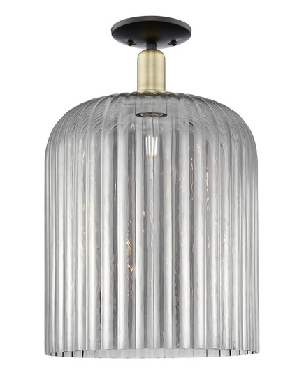 Arcadia One Light Semi-Flush Mount in Black Antique Brass (405|716-1C-BAB-G559-12SM)