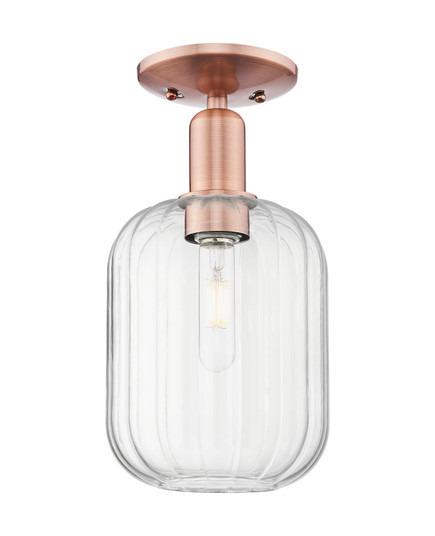 Arcadia One Light Semi-Flush Mount in Antique Copper (405|716-1C-AC-G460-7CL)