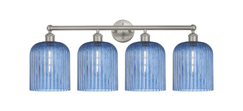 Edison Four Light Bath Vanity in Brushed Satin Nickel (405|616-4W-SN-G559-8BL)